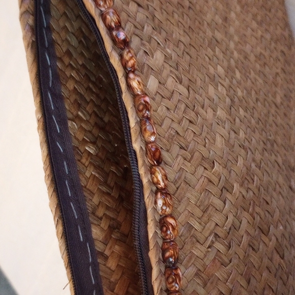 Pier 1 Imports 3-Nesting Zipper Top Wicker Storage Pouches NWT - Picture 5 of 12